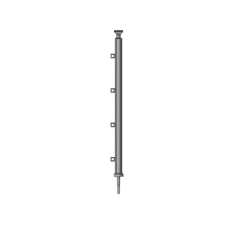 Hliníkový sloupek HRS 40 mm 90/4 na chemickou kotvu 
